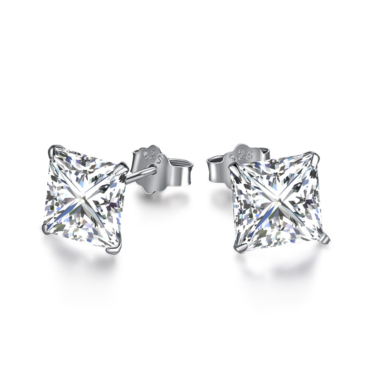 [Lumi Jewelry]Ornate Square Shape Earrings