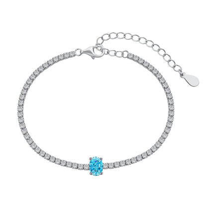 [Lumi Jewelry]0.75 Carat Exquisite Oval Cut Daily Bracelet