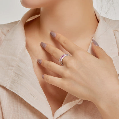 [Lumi Jewelry]Ornate Colorful Radiant Cut Daily Ring