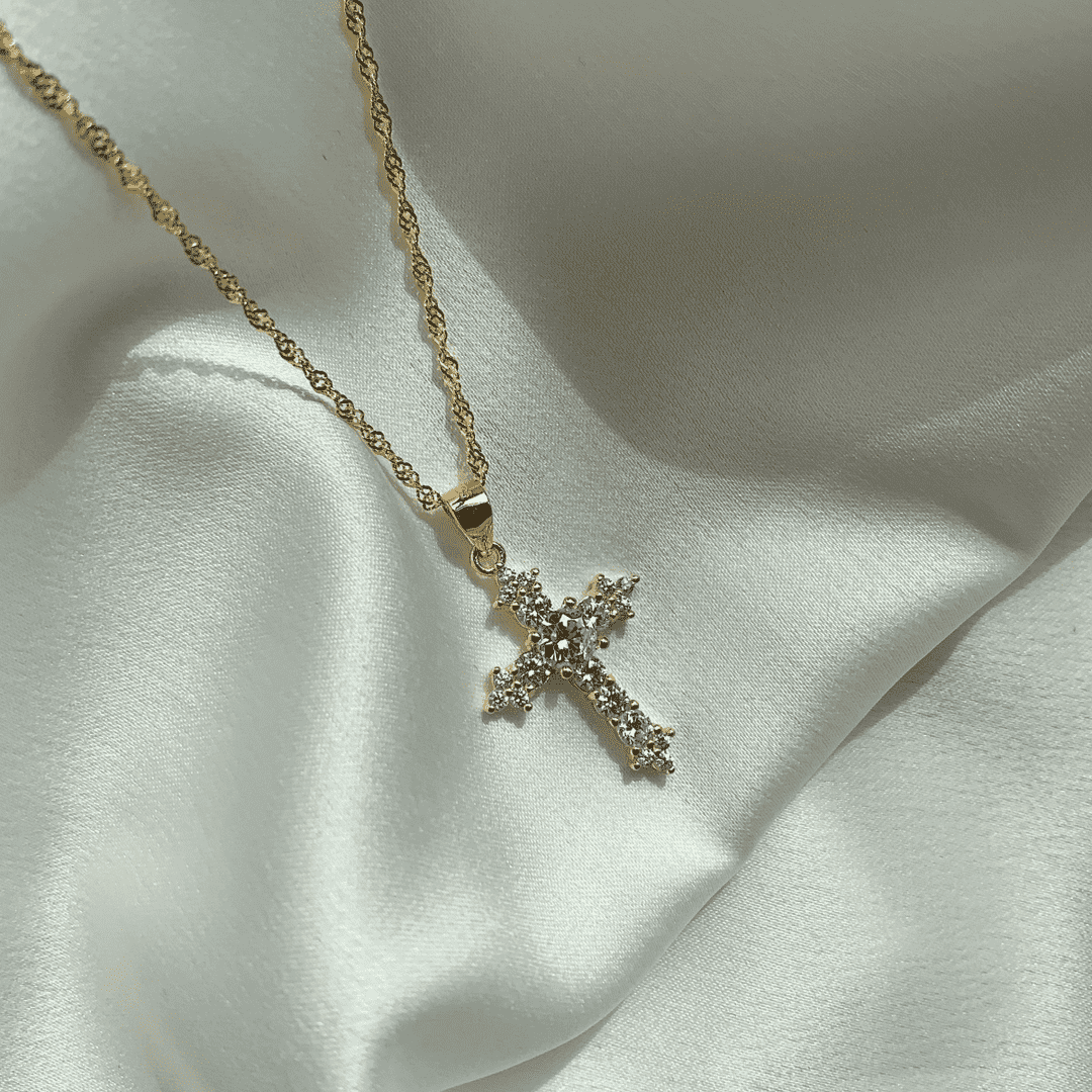 [Lumi Jewelry]Delicate Cross Shape Necklace