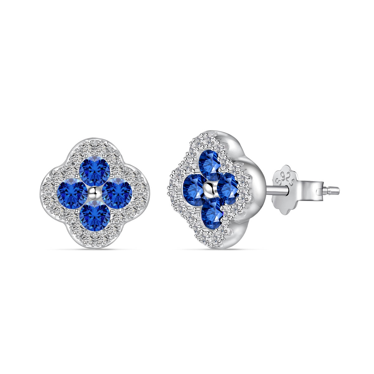 [Lumi Jewelry]Four-Leaf Clover Flower Shaped Earrings