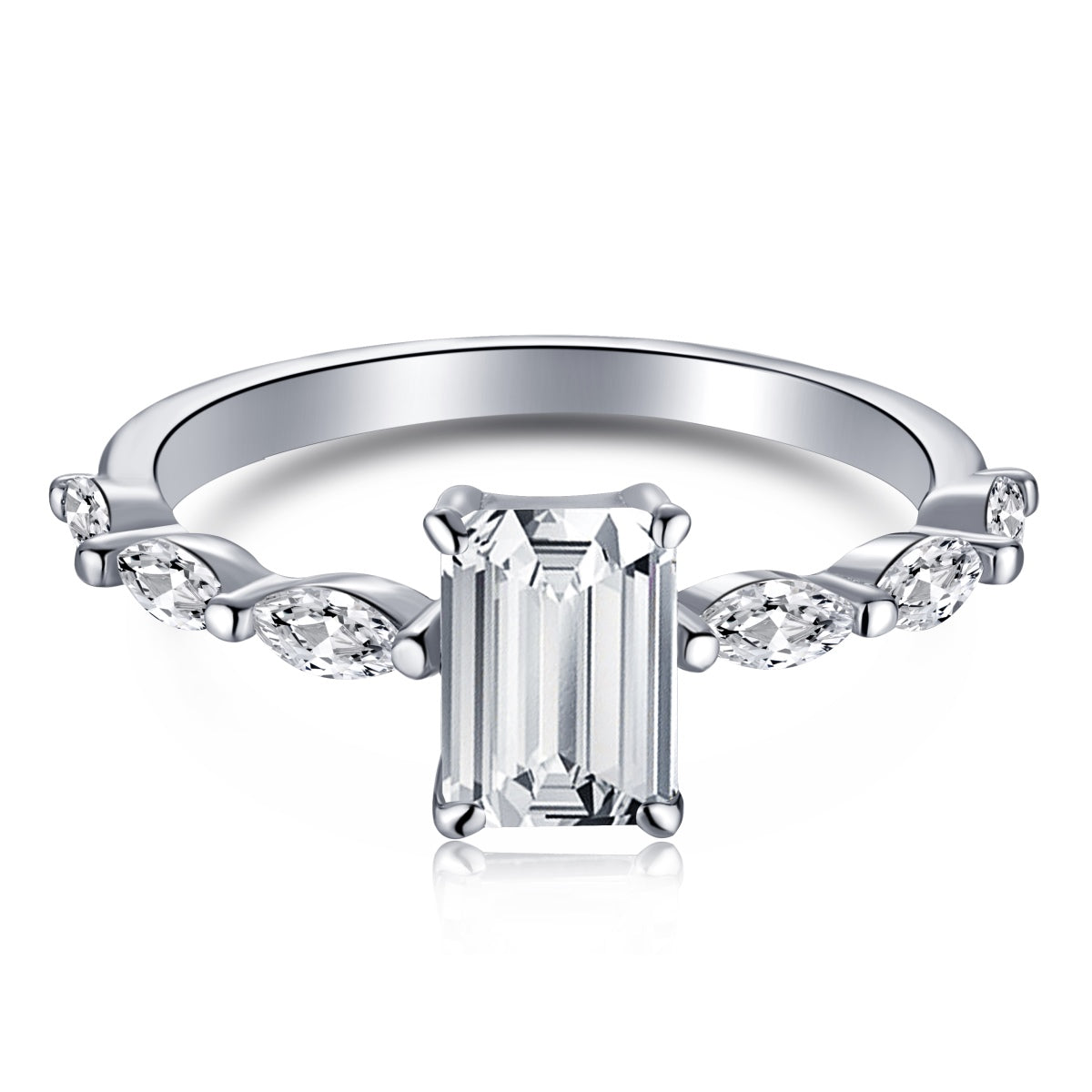 [Lumi Jewelry]1.0 Carat Dainty Resplendent Radiant Cut Daily Ring