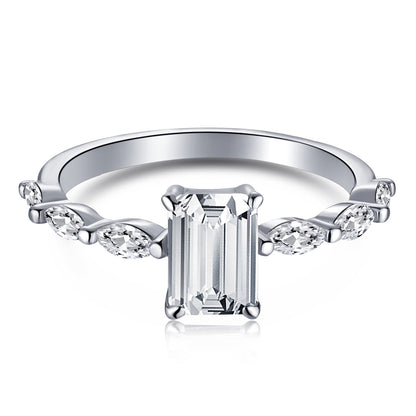 [Lumi Jewelry]1.0 Carat Dainty Resplendent Radiant Cut Daily Ring