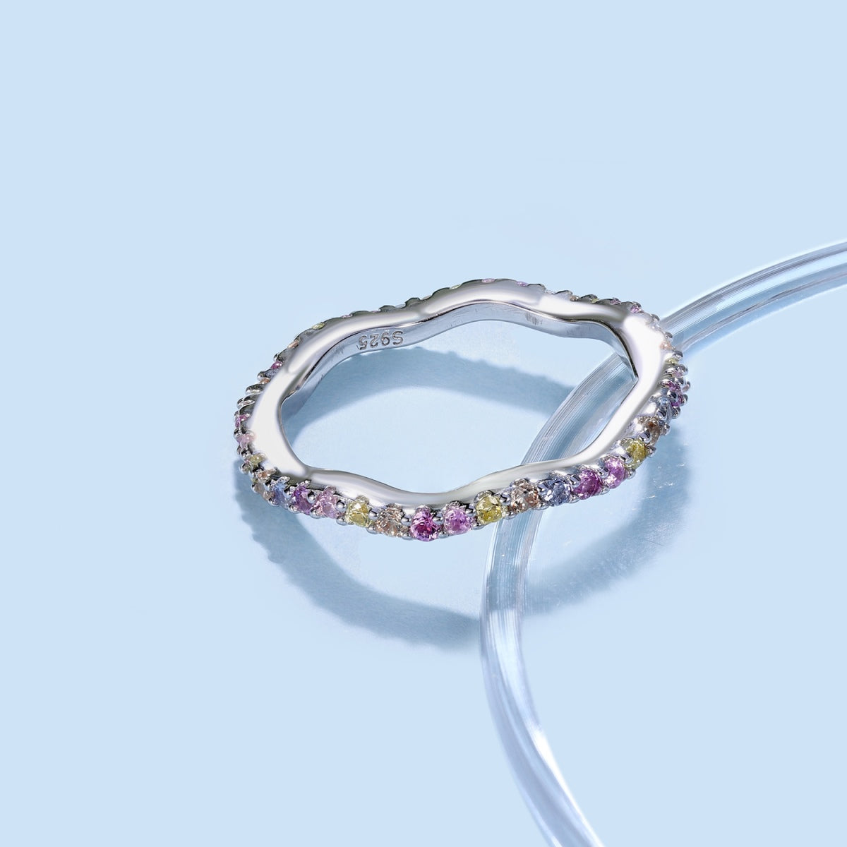 [Lumi Jewelry]Dainty Colorful Round Cut Party Ring