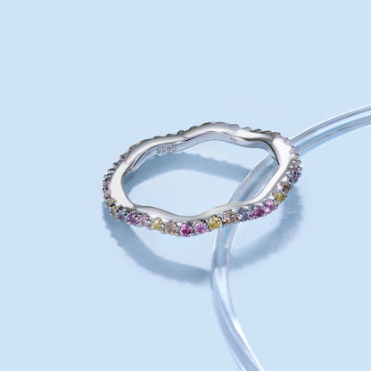 [Lumi Jewelry]Dainty Colorful Round Cut Party Ring
