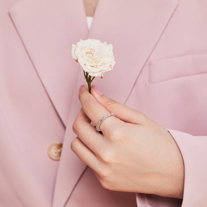 [Lumi Jewelry]Unique Scintillating Round Cut Daily Ring