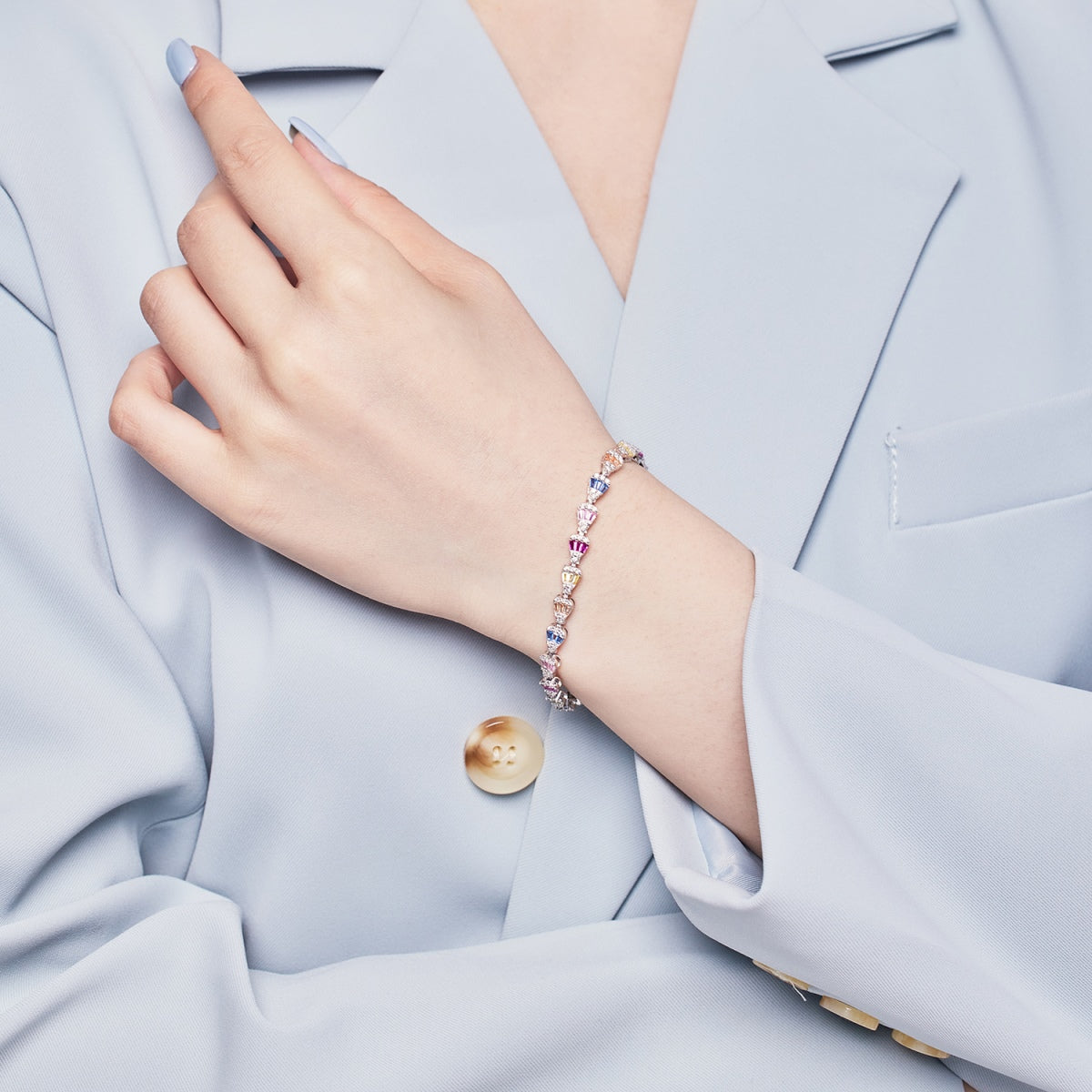 [Lumi Jewelry]Radiant Water Drop Shape Daily Bracelet