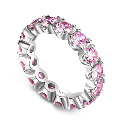 [Lumi Jewelry]Eternity Round Cut Tennis Ring