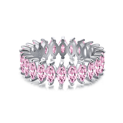 [Lumi Jewelry]Gorgeous Marquise Cut Tennis Ring