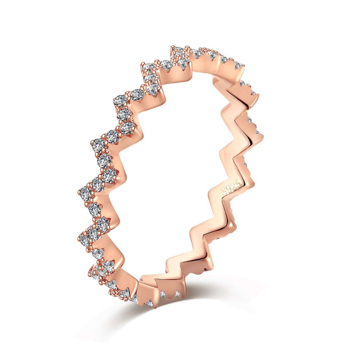 [Lumi Jewelry]Delicate Enchanting Wave Shape Daily Ring