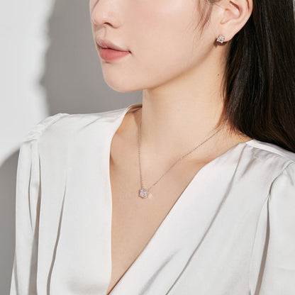 [Lumi Jewelry]1.0 Carat Radiant Princess Cut Wedding Earrings