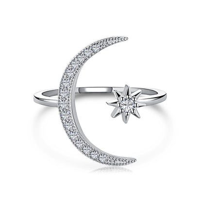 [Lumi Jewelry]Eternity Moon & Star Ring