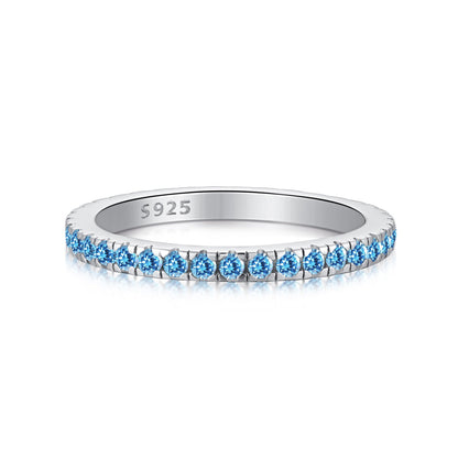 [Lumi Jewelry]Delicate Sparkling Round Cut Daily Ring