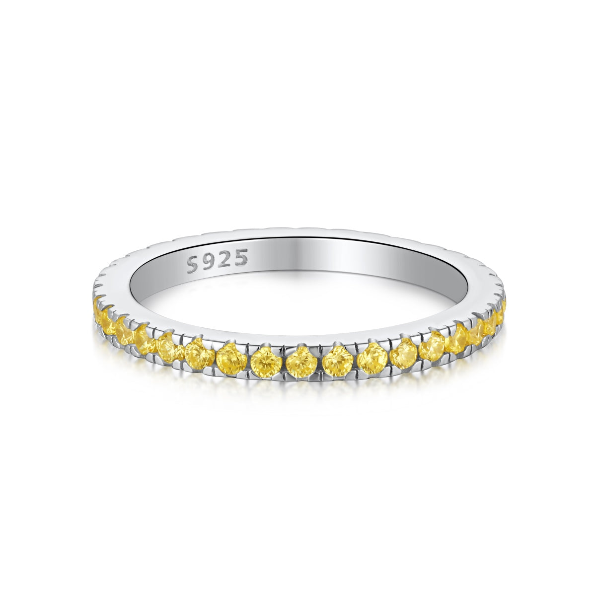 [Lumi Jewelry]Delicate Sparkling Round Cut Daily Ring