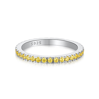 [Lumi Jewelry]Delicate Sparkling Round Cut Daily Ring