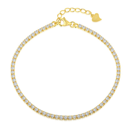 [Lumi Jewelry]Radiant Shinning Princess Cut Tennis Bracelet