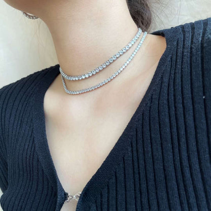 [Lumi Jewelry]Elegant Tennis Chain Necklace