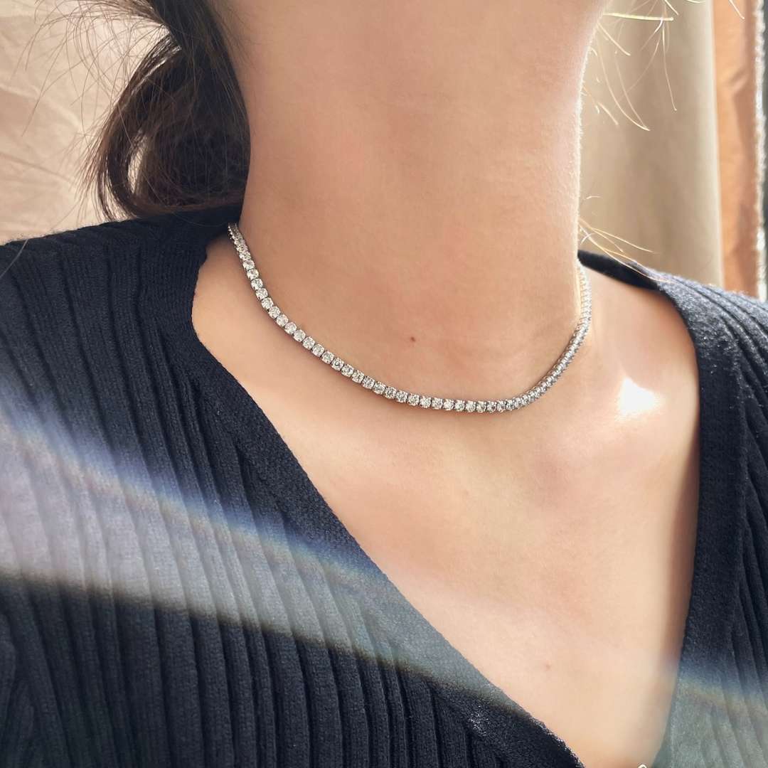 [Lumi Jewelry]Elegant Tennis Chain Necklace