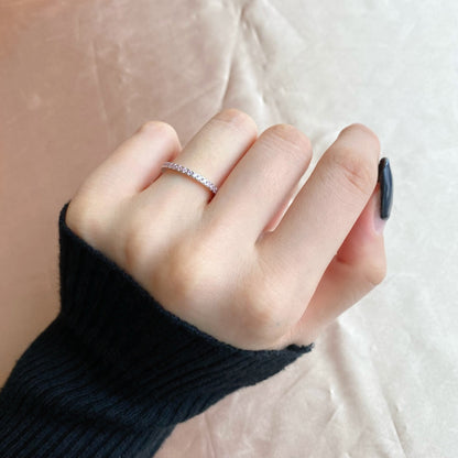 [Lumi Jewelry]Delicate Sparkling Round Cut Daily Ring