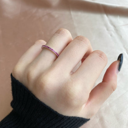 [Lumi Jewelry]Delicate Sparkling Round Cut Daily Ring