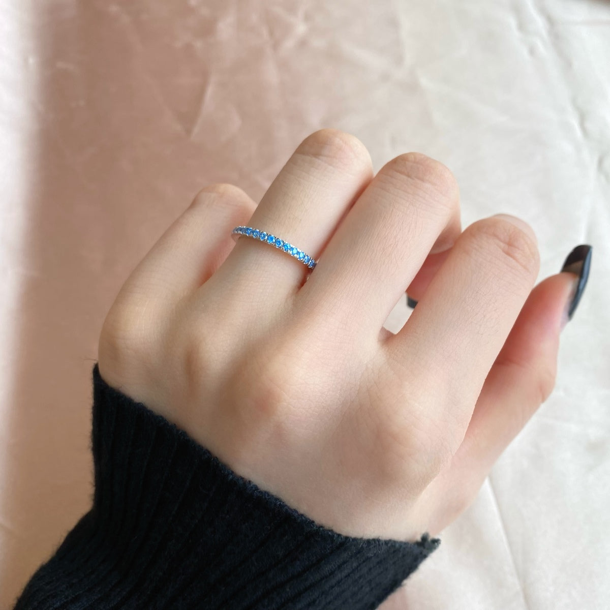 [Lumi Jewelry]Delicate Sparkling Round Cut Daily Ring