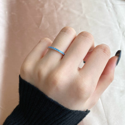 [Lumi Jewelry]Delicate Sparkling Round Cut Daily Ring