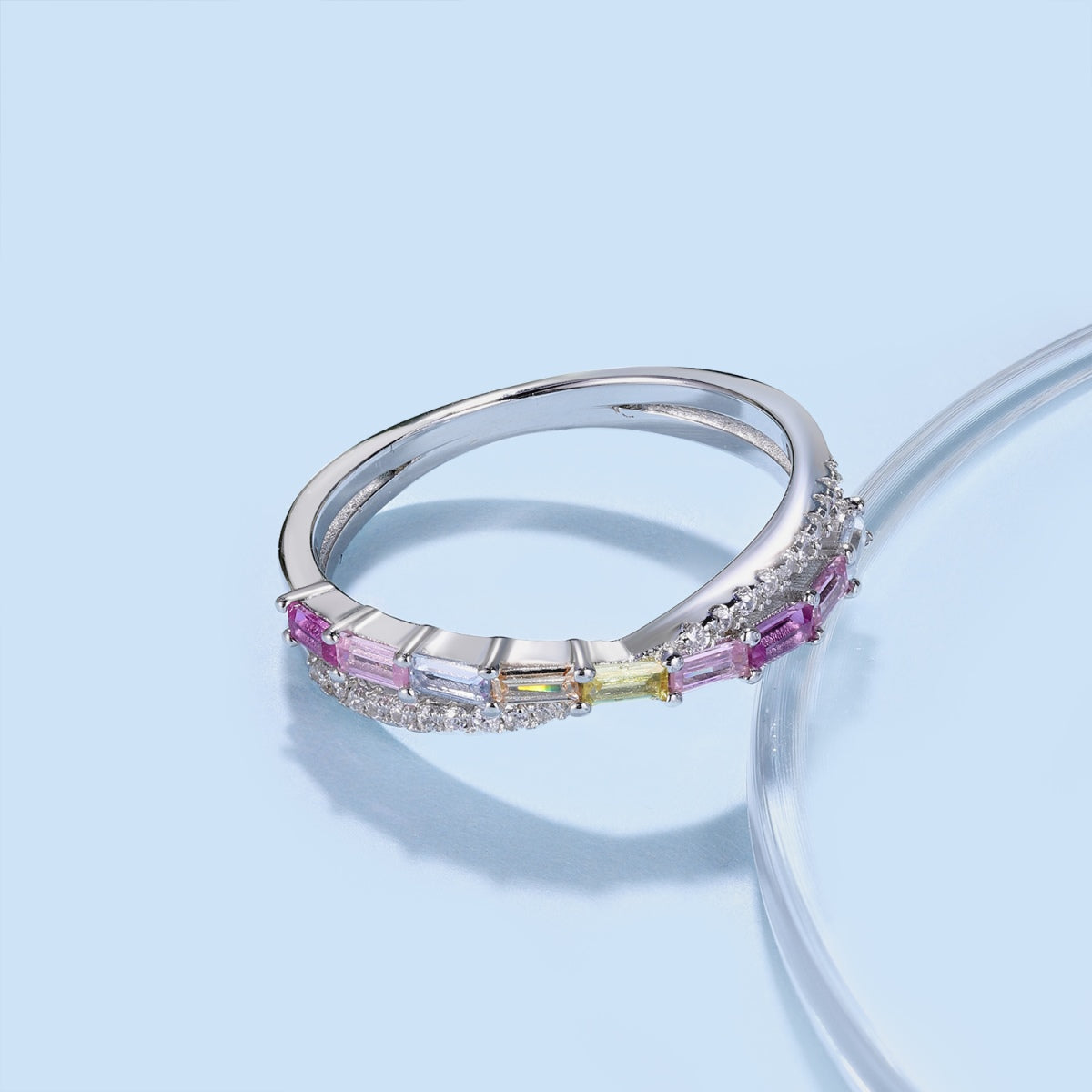 [Lumi Jewelry]Energetic Elegant Radiant Cut Party Ring
