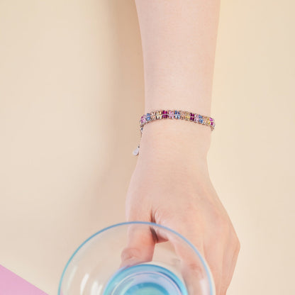 [Lumi Jewelry]Sparkling Exquisite Multi Cut Party Bracelet