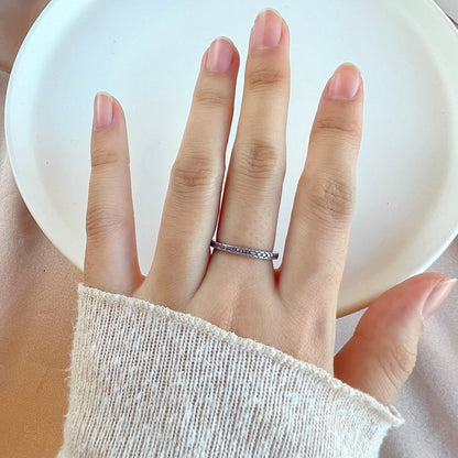 [Lumi Jewelry]Delicate Sparkling Round Cut Daily Ring