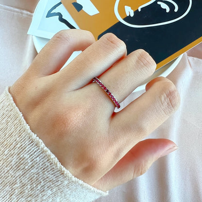[Lumi Jewelry]Delicate Sparkling Round Cut Daily Ring