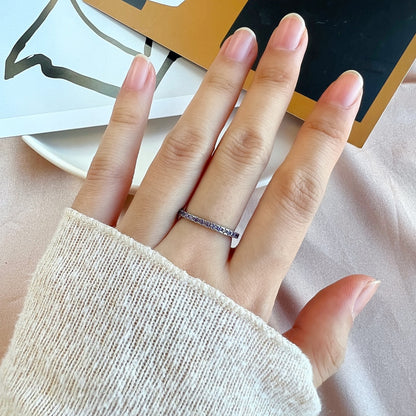 [Lumi Jewelry]Delicate Sparkling Round Cut Daily Ring