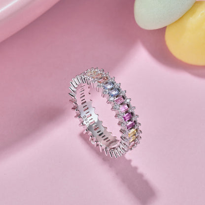 [Lumi Jewelry]Splashy Ornate Emerald Cut Cocktail Ring