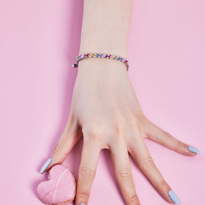[Lumi Jewelry]Ornate Sparkling Multi Cut Party Bracelet
