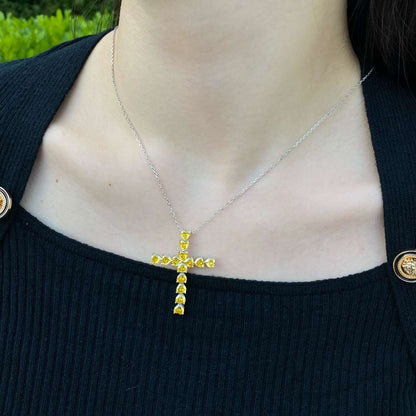 [Lumi Jewelry]Radiant Cross Shape Necklace