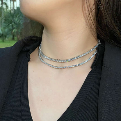 [Lumi Jewelry]Elegant Tennis Chain Necklace