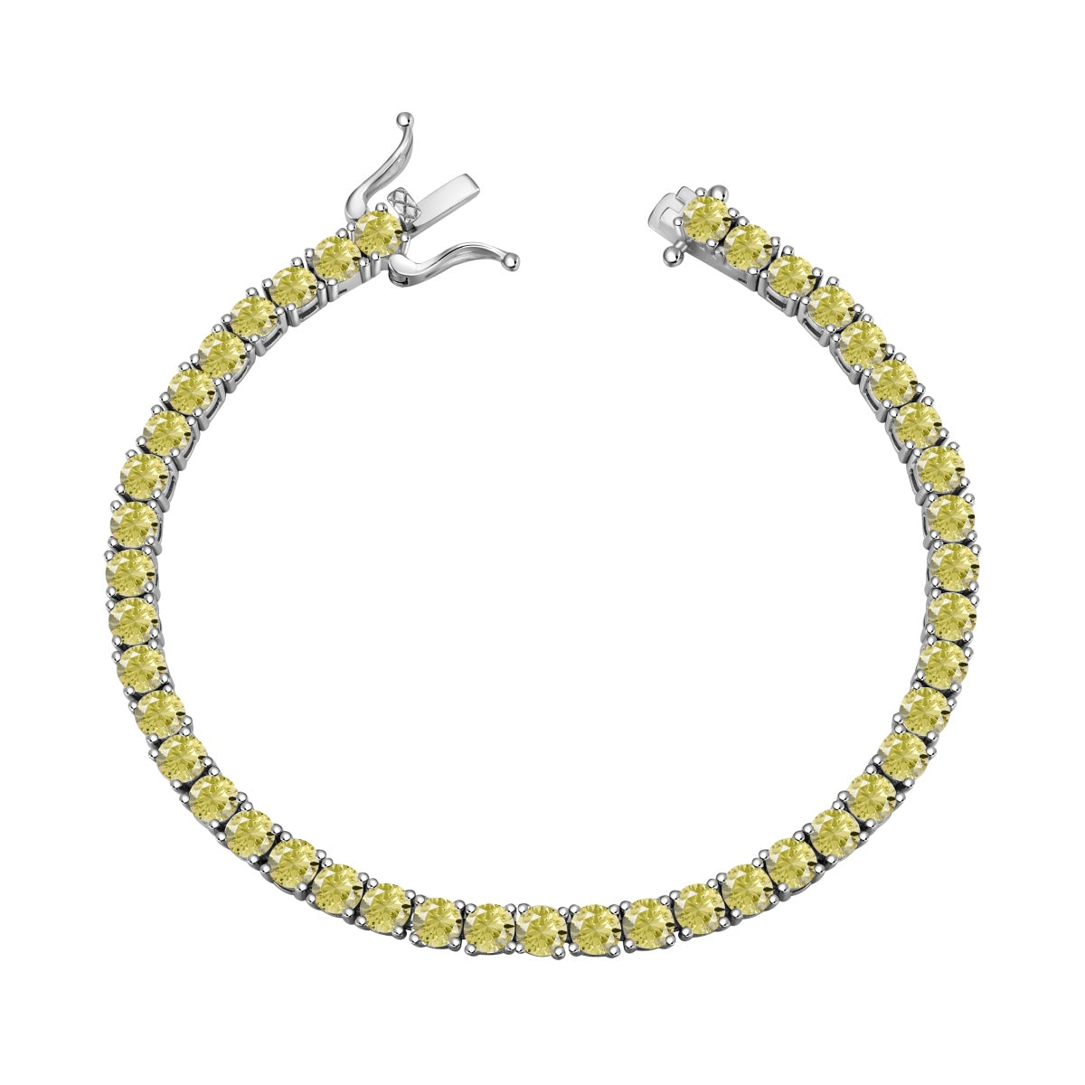 [Lumi Jewelry]Ornate Dazzling Round Cut Tennis Bracelet