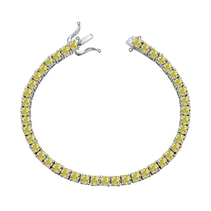 [Lumi Jewelry]Ornate Dazzling Round Cut Tennis Bracelet