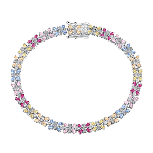 [Lumi Jewelry]Radiant Colorful Emerald Cut Party Bracelet