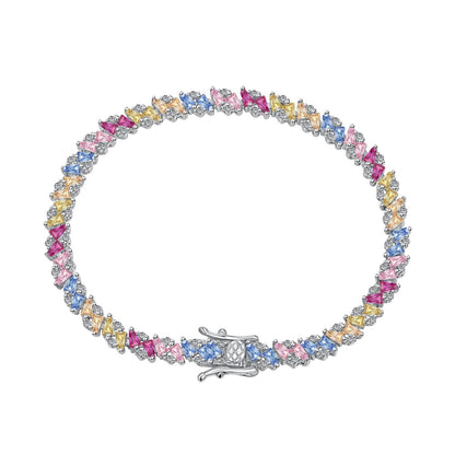[Lumi Jewelry]Ornate Sparkling Multi Cut Party Bracelet
