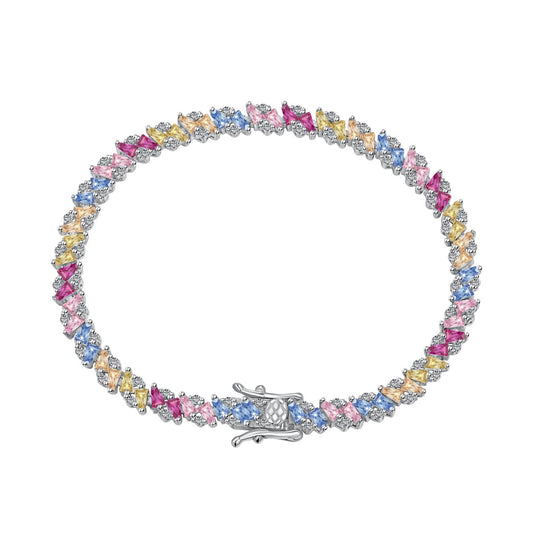 [Lumi Jewelry]Ornate Sparkling Multi Cut Party Bracelet