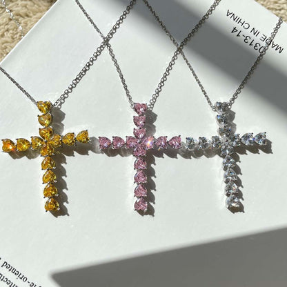 [Lumi Jewelry]Radiant Cross Shape Necklace