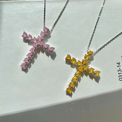 [Lumi Jewelry]Radiant Cross Shape Necklace