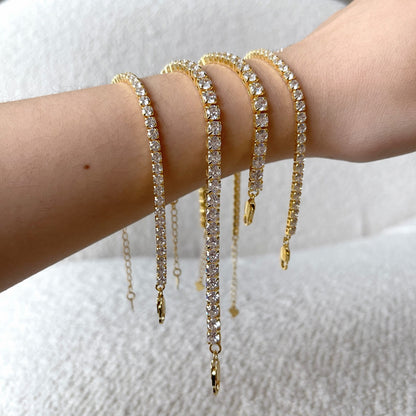 [Lumi Jewelry]Sparkling Radiant Princess Cut Tennis Bracelet