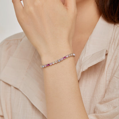 [Lumi Jewelry]Delicate Colorful Emerald Cut Party Bracelet