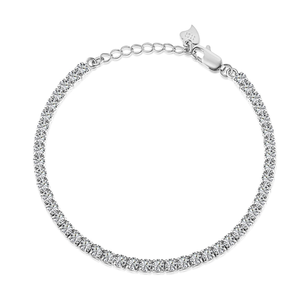 [Lumi Jewelry]Sparkling Round Cut Daily Bracelet