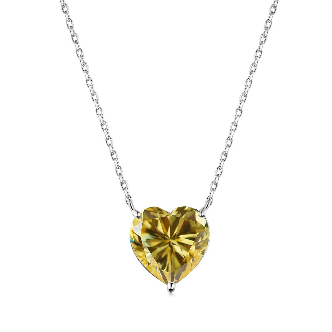[Lumi Jewelry]6.0 carat Radiant Heart Shape Necklace