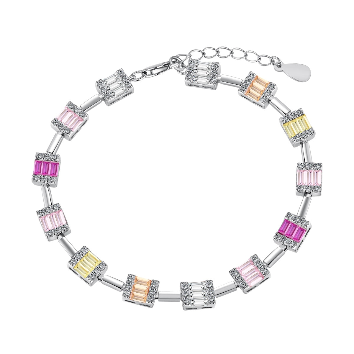 [Lumi Jewelry]Dainty Charming Emerald Cut Daily Bracelet