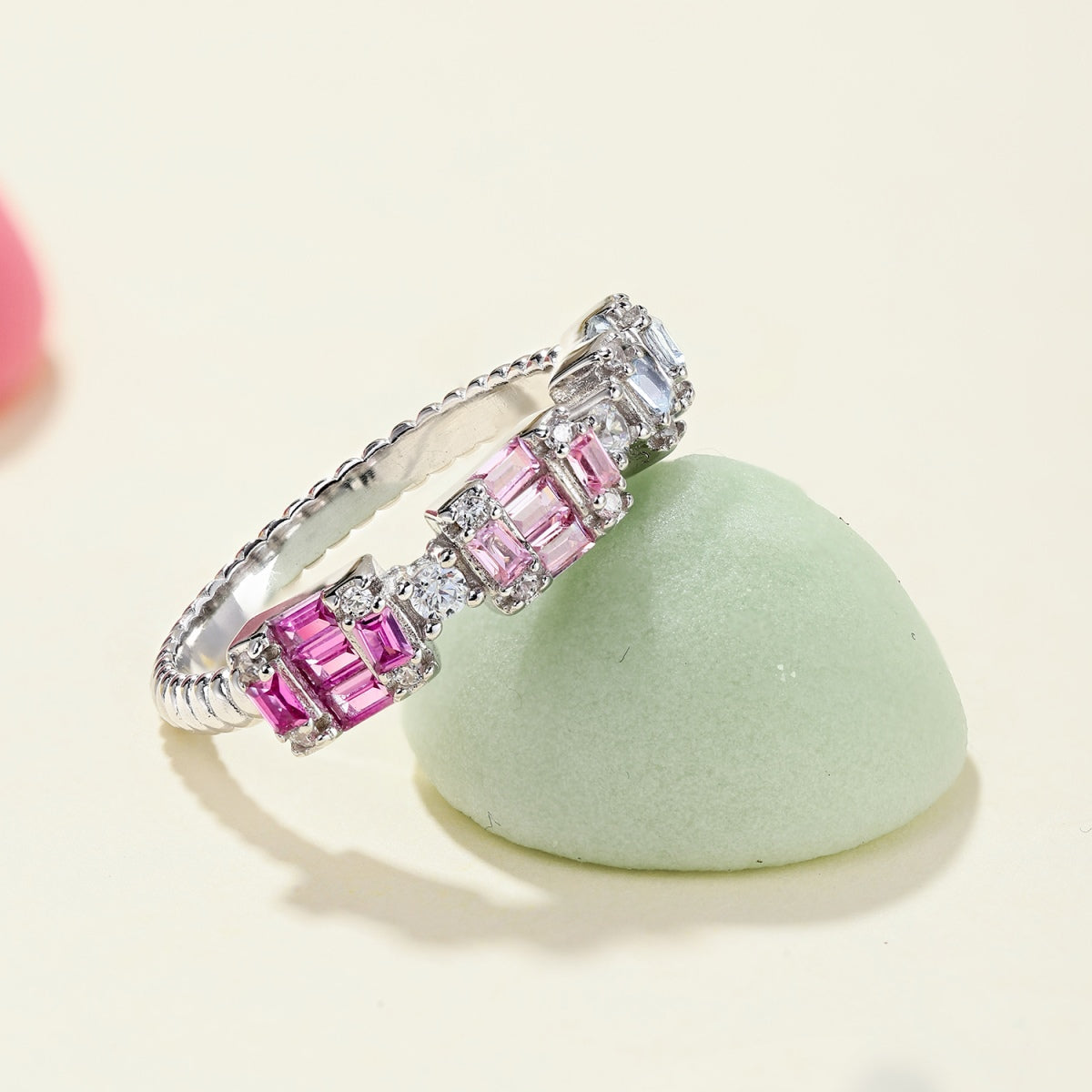 [Lumi Jewelry]Unique Colorful Emerald Cut Party Ring
