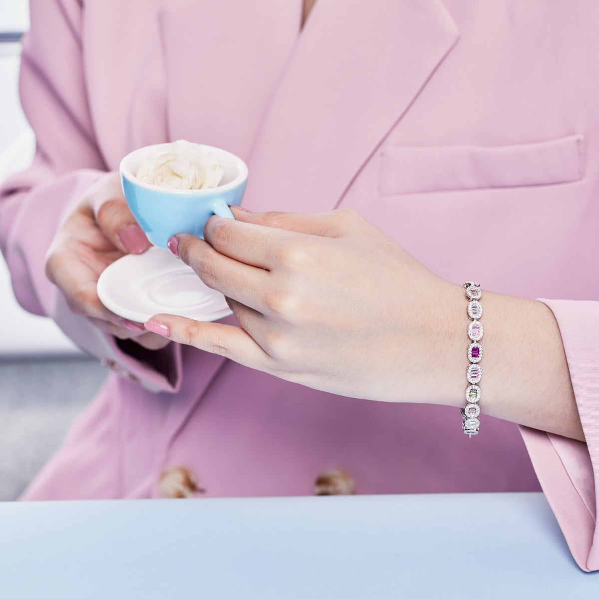 [Lumi Jewelry]Exquisite Ornate Emerald Cut Daily Bracelet