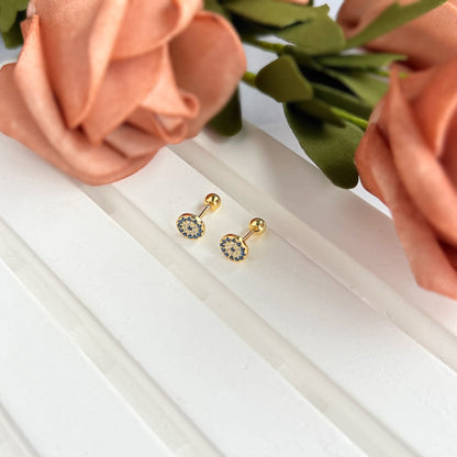 [Lumi Jewelry]Devil's Eye Ear Bone Nail Earrings